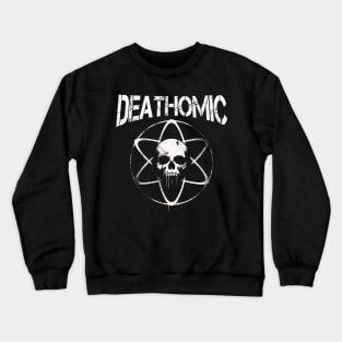 Grunge and Creepy Atomic Skull Symbol Crewneck Sweatshirt